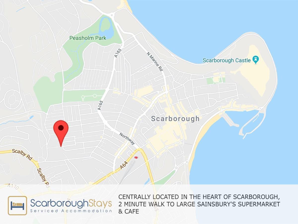 Hibernia Place, 3 Bedroom Townhouse With Patio & Seating Area - Free Parking Scarborough Luaran gambar